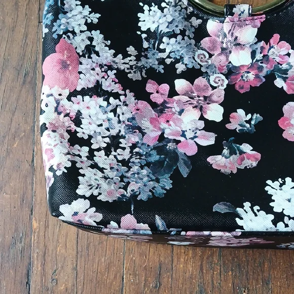 Mossimo Foral and Black Women's Bag - Picture 3 of 10